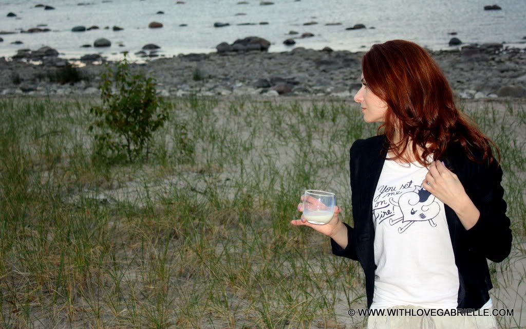 Marta Tryshak drinking Godiva Liquer